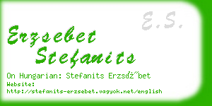 erzsebet stefanits business card